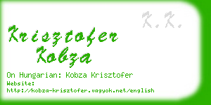 krisztofer kobza business card